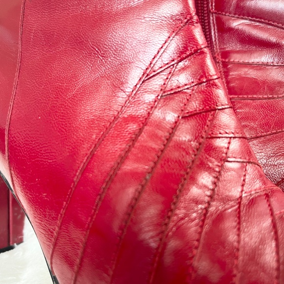 Ann Marino Red Heeled Boots - Picture 2 of 7